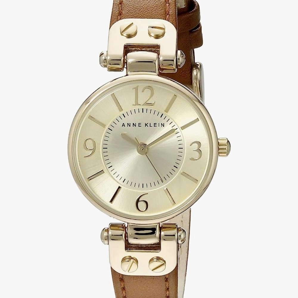 Anne Klein women’s leather strap watch